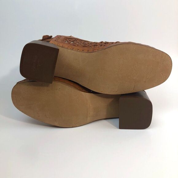 Pikolinos Romana 36 Comfort Shoes Leather Slingback Brandy Chunky Heel - Picture 6 of 7